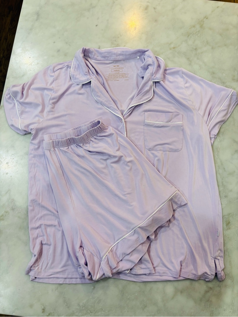 Little Sleepies Lavender Women’s Bamboo Medium Short Sleeve Pajama Set